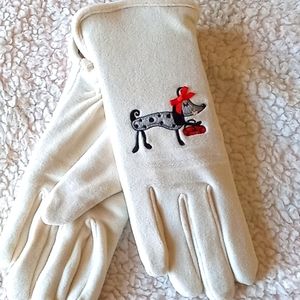 Women's Dalmation Fleece Gloves